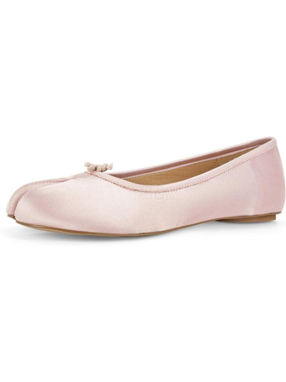 Women's Pink Comfort Work Tabi Split Toe Low Heel Spot Casual Ballet Flat Shoes